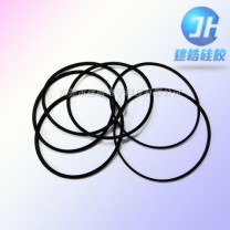 供應黑色防水O型硅膠密封圈-建皓硅膠